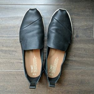 toms deconstructed alpargata black leather CEGICAP